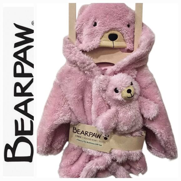 BearPaw Other - Bearpaw 2-PC Hooded Robe & Teddy A Beary Fun Bathtime Gift Set